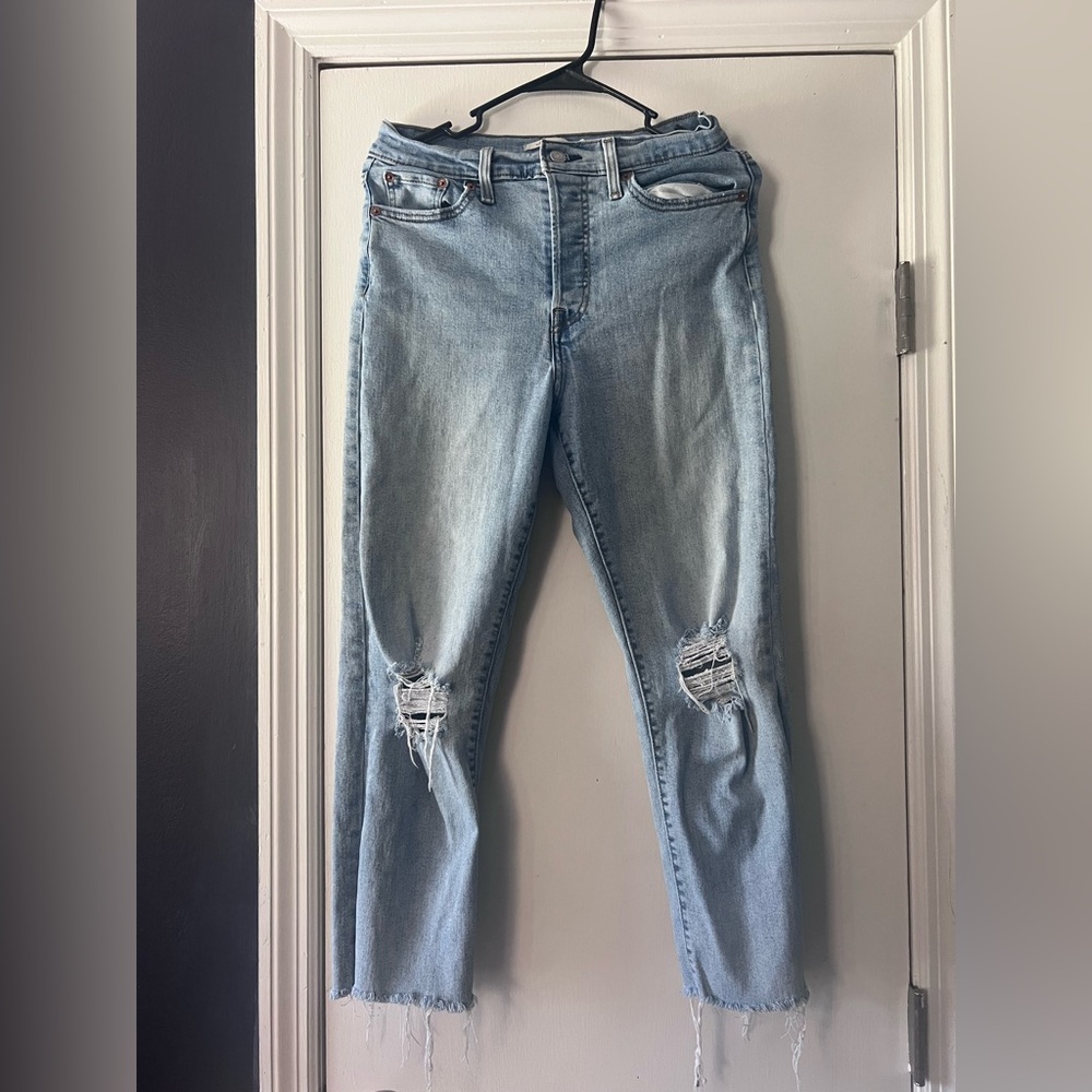 Distressed Light Blue Women's Jeans